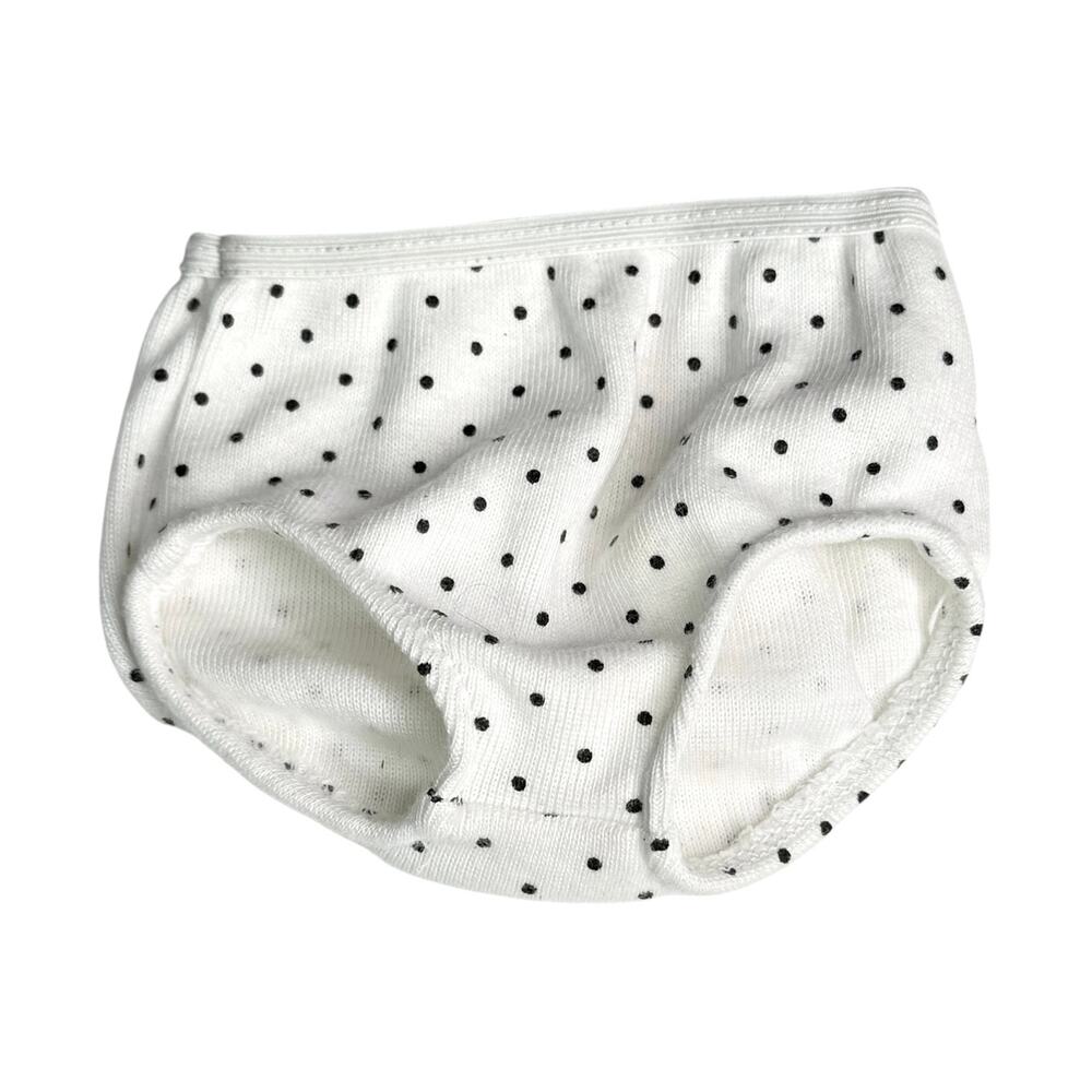 American Girl Pleasant Company Panty Molly Polka Dot White Black Undies Panties